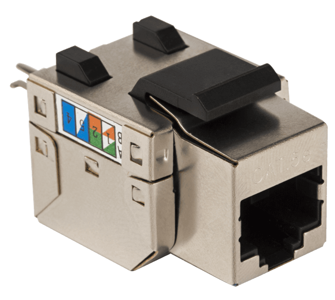 Модуль Keystone RJ45, Cat.5E, STP, 90 градусов, белый