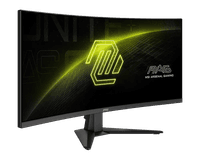 Мониторы MSI MAG 346CQ 34" 21:9 UWQHD(3440x1440) VA Curve 1500R, 4000:1, 4ms(GTG), 100M:1,300nits,2xHDMI,DP,Tilt,IntPower,VESA,180Hz,Black,1y w-ty (существенное повреждение коробки) - фото 1