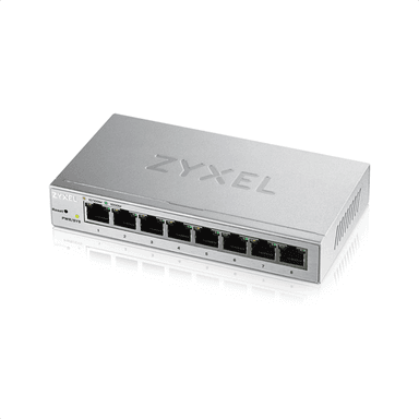 Коммутатор Smart L2 Zyxel GS1200-8, 8xGE, настольный, бесшумный, с поддержкой VLAN, IGMP, QoS и Link Aggregation