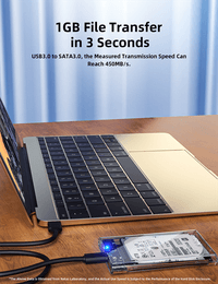 Внешний корпус для диска HDD/SSD Netac WH11 2.5 SATA to USB3.0 External HDD/SSD Case, Slide Transparent Cover, with USB3.0 C to C cable (незначительное повреждение коробки) - фото 9