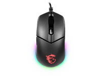 Мышь проводная Gaming Mouse MSI Clutch GM11, Wired, DPI 5000, symmetrical design, RGB lighting, Black (незначительное повреждение коробки) - фото 4
