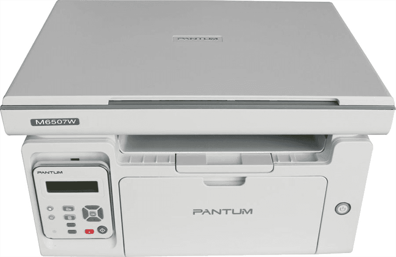 Лазерное многофункциональное устройство Pantum M6507W, P/C/S, Mono laser, А4, 22 ppm (max 20000 p/mon), 600 MHz, 1200x1200 dpi, 128 MB RAM, paper tray 150 pages, USB, WiFi, start. cartridge 1600 pages (grey) (следы эксплуатации, после СЦ)
