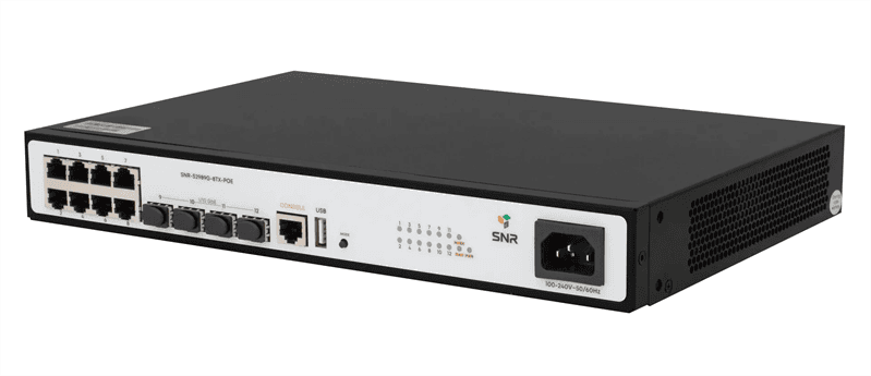 SNR-S2989G-8TX-POE Коммутатор управляемый L2+ 8x10/100/1000T PoE+ 4x1/10G SFP+