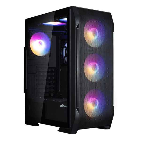 корпус ZALMAN N7 PLUS V2, ATX, BLACK, WINDOW, 1xCombo (3.5” or 2.5”), 1 x 3.5”, 3 x 2.5”, 2xUSB2.0, 1xUSB3.0, FRONT 3x120mm RGB, REAR 1x120mm RGB, TOP 2x120mm RGB, SIDE 1x120mm