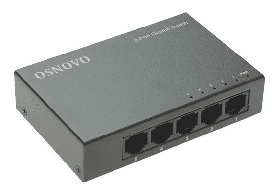 Неуправляемый коммутатор OSNOVO SW-5G Неуправляемый коммутатор Gigabit Ethernet на 5 портов. Порты: 5 x GE (10/100/1000Base-T). Auto MDI/MDIX Встроенная грозозащита 2кВ. В комплекте БП DC12V(1A). Размеры (ШхВхГ): 100 x 23 x 6