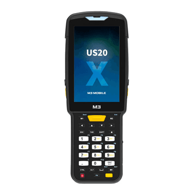 Терминал сбора данных M3 Mobile US20X Android 10.0 GMS, WVGA, WWAN(4G LTE), 802.11 a/b/g/n/ac, SE4770 2D (SS), Rear Camera, BT, GPS, NFC(HF), 4G/64G, 30K, Ext Bat incl & Bullet Proof Film, Hand Strap. Req CRD&PWR