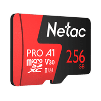 Флеш Карта MicroSD card Netac P500 Extreme Pro 256Gb, retail version w/SD adapter - фото 2