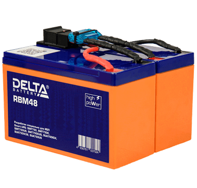 Аккумуляторная батарея Delta сменный батарейный картридж для ИБП APC (аналог RBC48), гарантия 2 года (1114010340008)