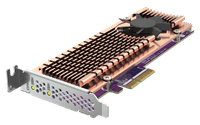 Плата расширения/ QNAP QM2-2P-344A 2 x M.2 22110 or 2280 PCIe (Gen3 x4) NVMe SSD slots, Low-profile flat and Full-height brackets included. - фото 5