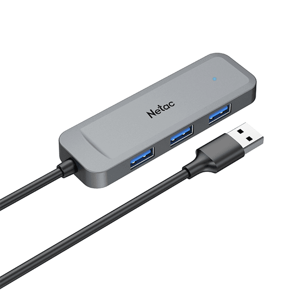 USB-концентратор Netac USB Hub WF11, USB-A to USB3.0*4 (repl. NT08WF11-30GR) (незначительное повреждение коробки)