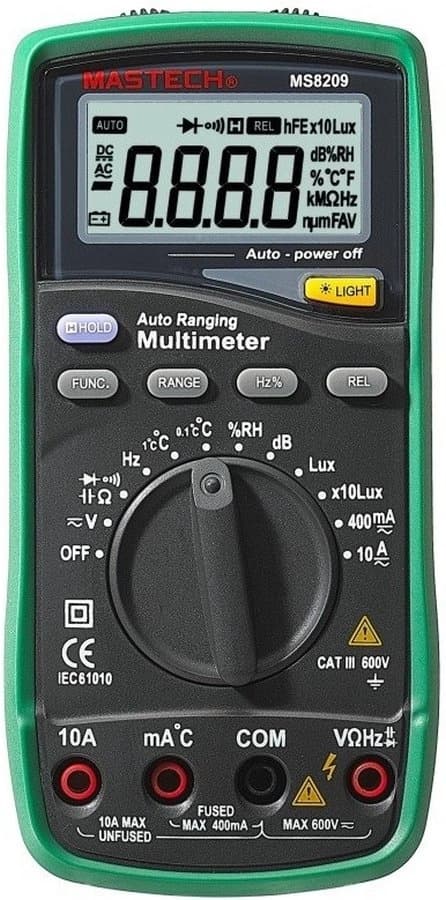 Мультиметр Mastech MS8209 цифровой черный/зеленый (13-2087)