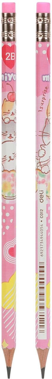 Карандаш ч/г Deli MiYou EC012-2B 2B шестигран. карт.кор. (12шт) - фото 8