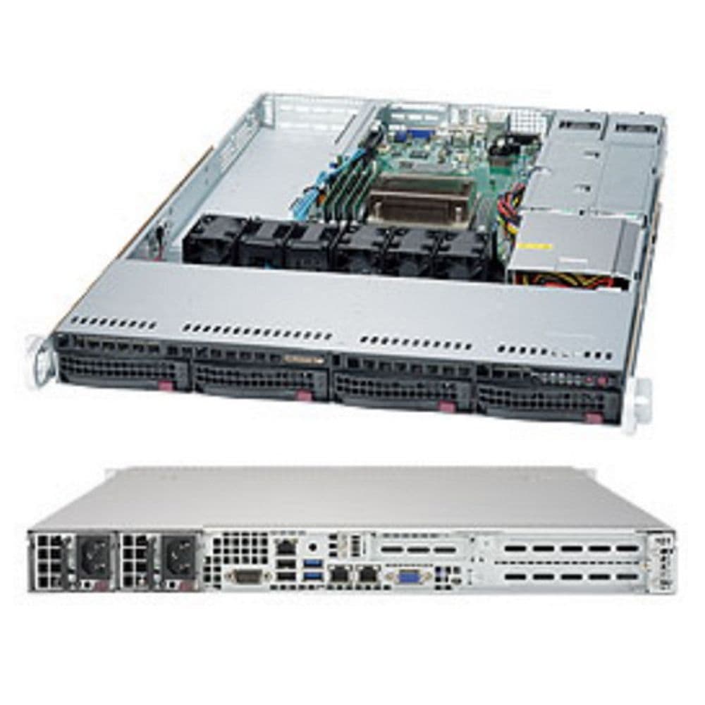 Платформа системного блока SuperMicro SYS-5019S-WR 1U 2x500W Rackmount SC815TQC-R504WB X11SSW-F (LGA1151 4xDDR4 4xSATA3 2xUSB3.0 2xUSB2.0 VGA Left riser slot:PCI-E3.0x16 or 2xPCI-E3.0x8 PCI-E3.0x4(in x8) M.2 PCI-E3.0 x4)