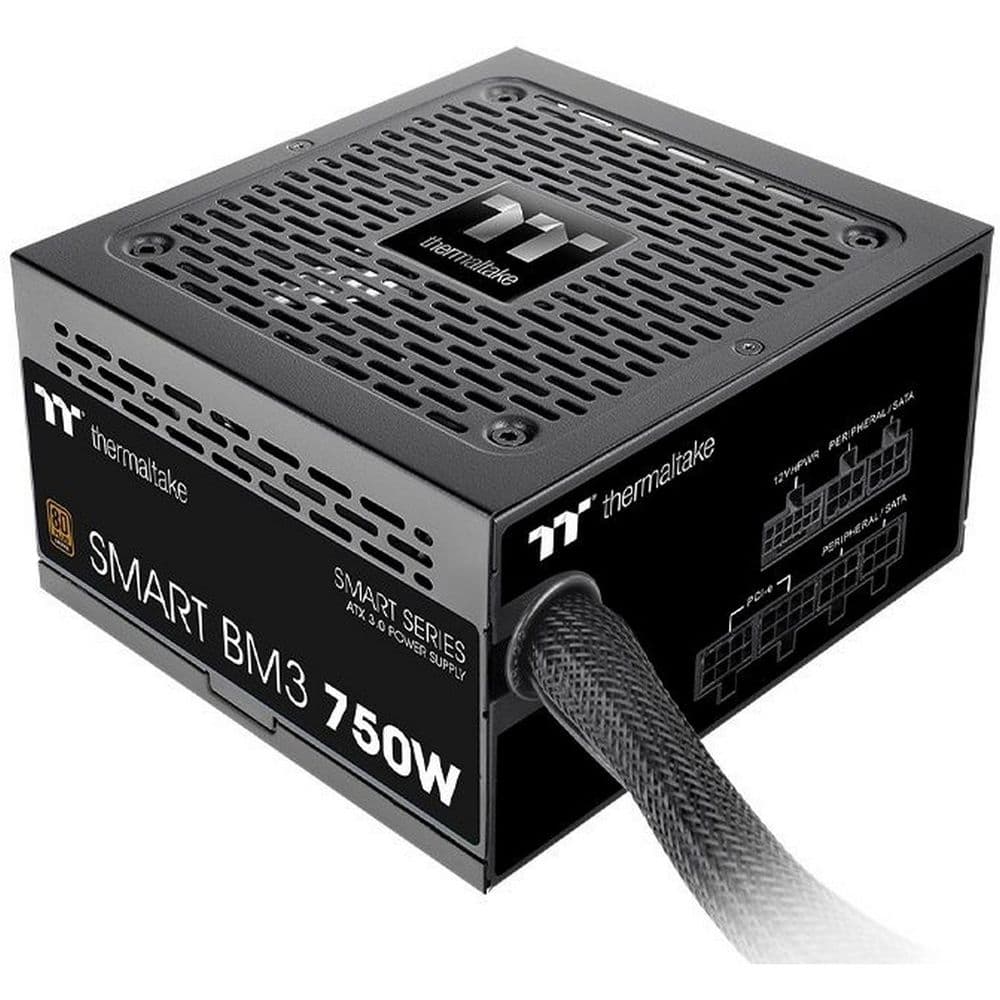 Блок питания Thermaltake Smart BM3 750W, ATX 3.0, PCIe Gen 5.0, APFC, 12cm Fan, 80+ Bronze, Semi Modular, Retail