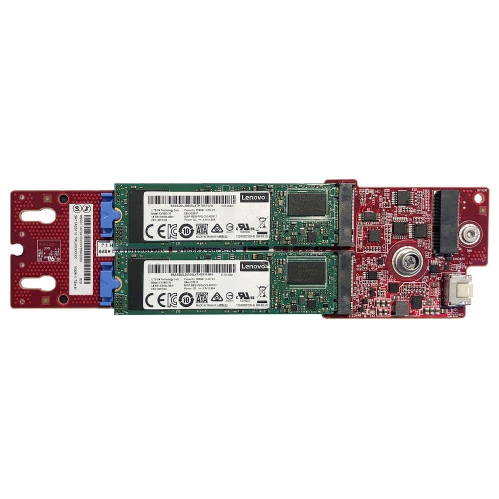 Комплектующие корпусов Lenovo ThinkSystem M.2 SATA/x4 NVMe 2-Bay Enablement Kit