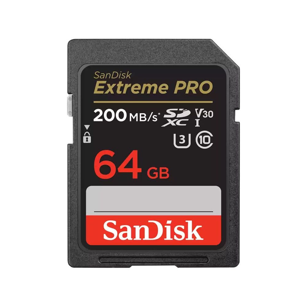 Флеш карта SD 64GB SanDisk SDXC Class 10 V30 UHS-I U3 Extreme Pro 200/90MB/s