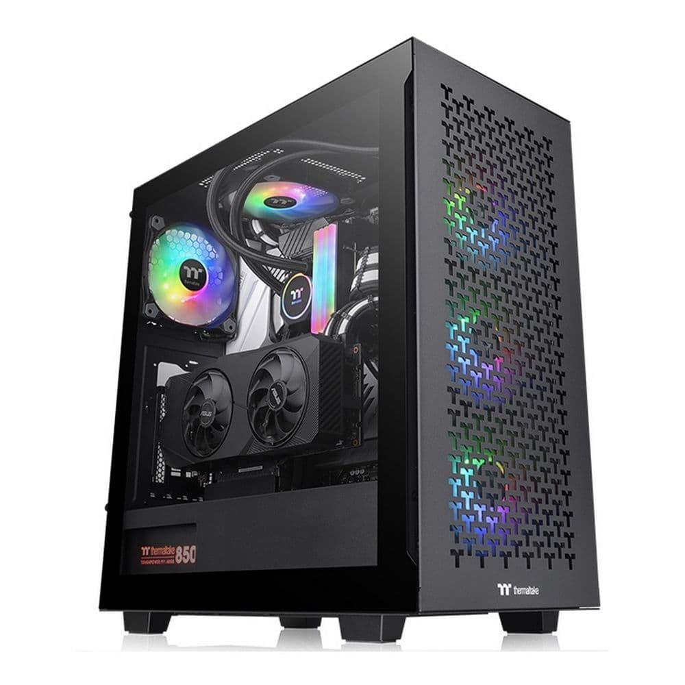 Компьютерный корпус Thermaltake V350 TG ARGB AIR черный без БП ATX 2x120мм 2x140мм 2xUSB2.0 1xUSB3.0 audio bott PSU