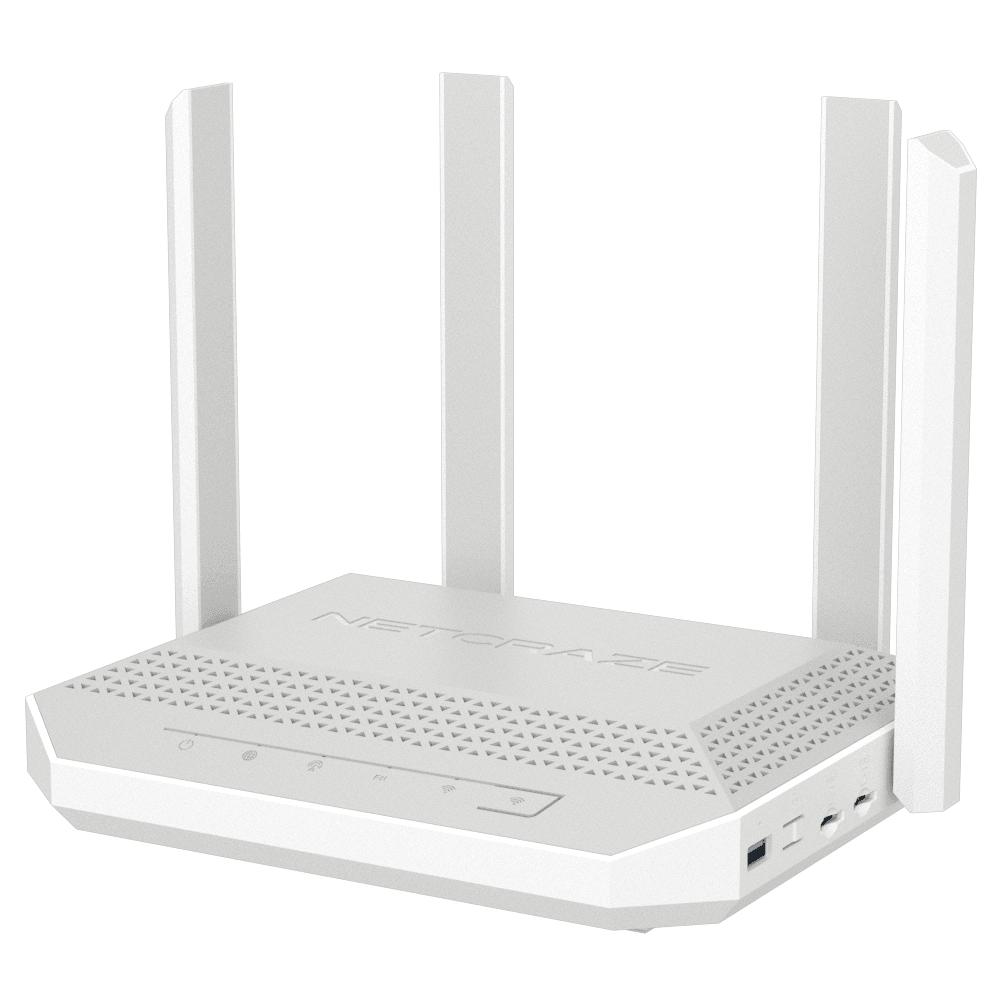 Маршрутизатор (Keenetic) Netcraze Hopper 4G+ (NC-2312) Гигабитный интернет-центр с модемом 4G+, двумя слотами для SIM-карт, Mesh Wi-Fi 6 AX3000, 5-портовым Smart-коммутатором и многофункциональным портом USB 3.0