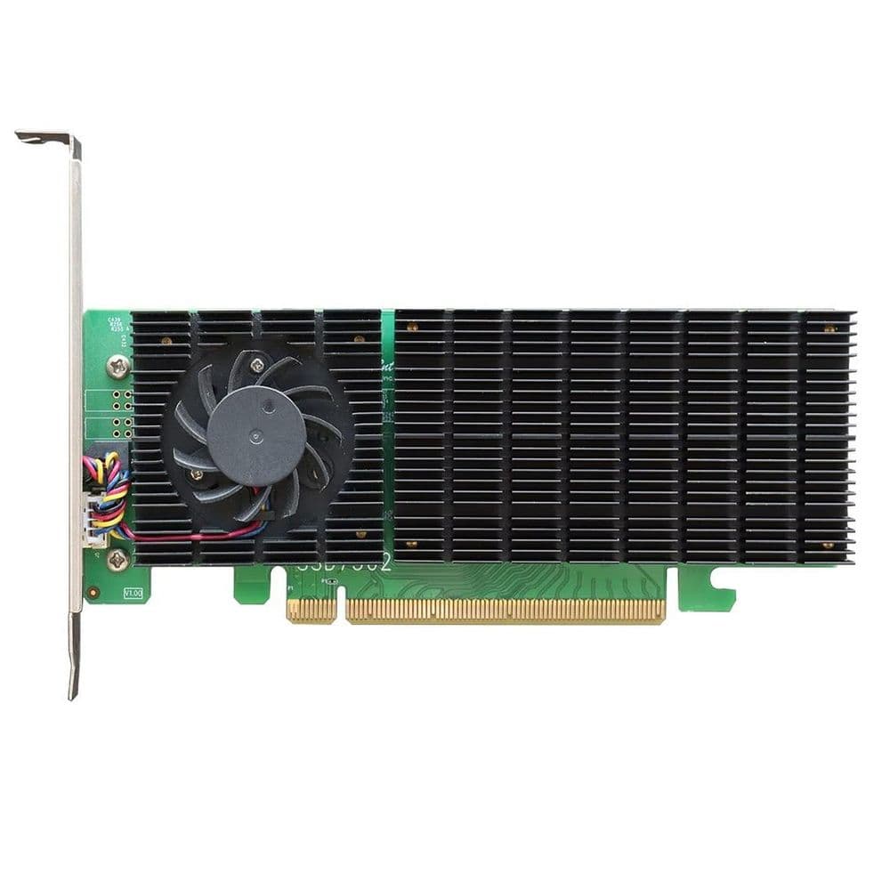 Плата расширения HighPoint SSD7502, PCIe 4.0 x16, Ports: 2x M.2 (2242/2260/2280/22110), Board: LowProfile, Bootable, RAID: 0,1, ADD IN CARD
