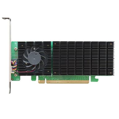 Плата расширения HighPoint SSD7502, PCIe 4.0 x16, Ports: 2x M.2 (2242/2260/2280/22110), Board: LowProfile, Bootable, RAID: 0,1, ADD IN CARD