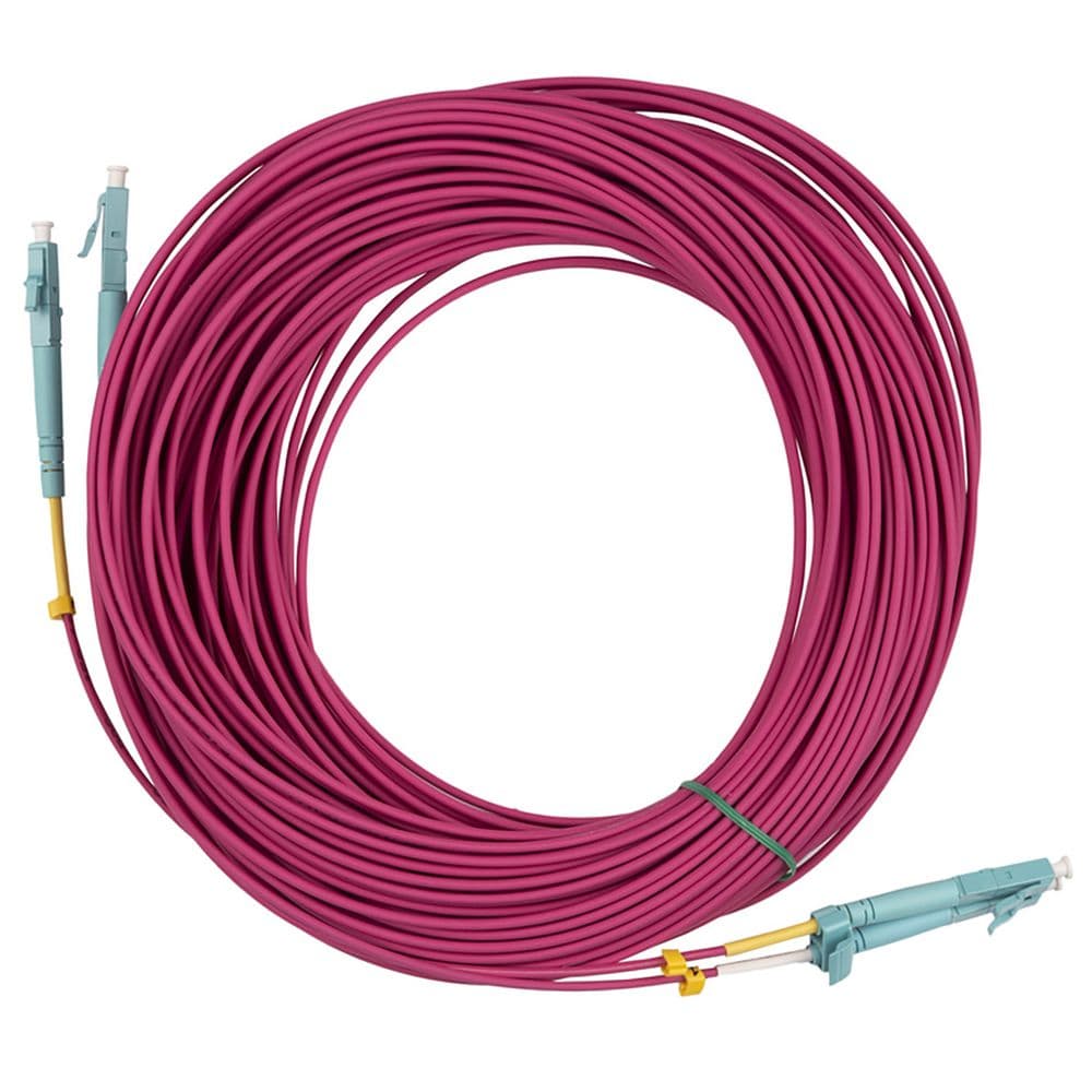 Кабель оптический Hyperline FC-D2-504-LC/PR-LC/PR-H-25M-LSZH-MG Патч-корд волоконно-оптический (шнур) MM 50/125, OM4, LC-LC, duplex, 10G/40G, LSZH, 25м