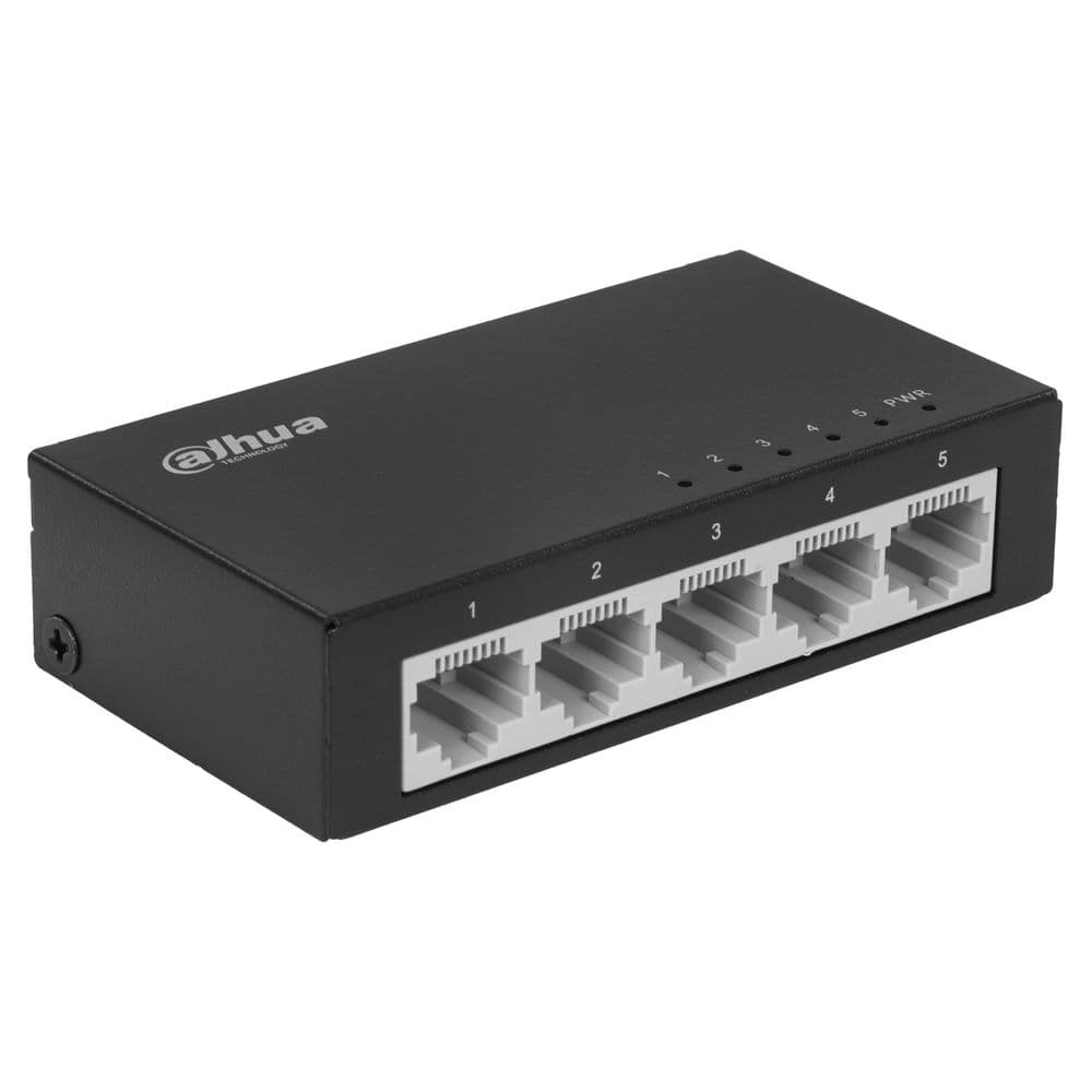 DAHUA DH-PFS3005-5ET 5-портовый неуправляемый коммутатор 5 RJ45 10/100 Мбит/с; 1 Гбит/с