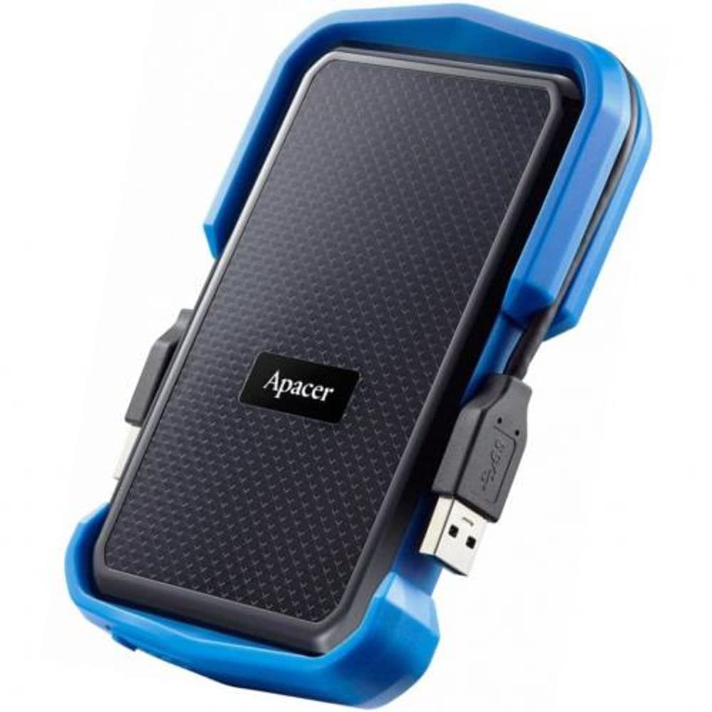 Жесткий диск внешний Apacer AC631AP1TBAC631U-1 1TB 2.5" USB 3.1, IP55, Win/Mac/Linux, Military Grade, Black/Blue, Retail