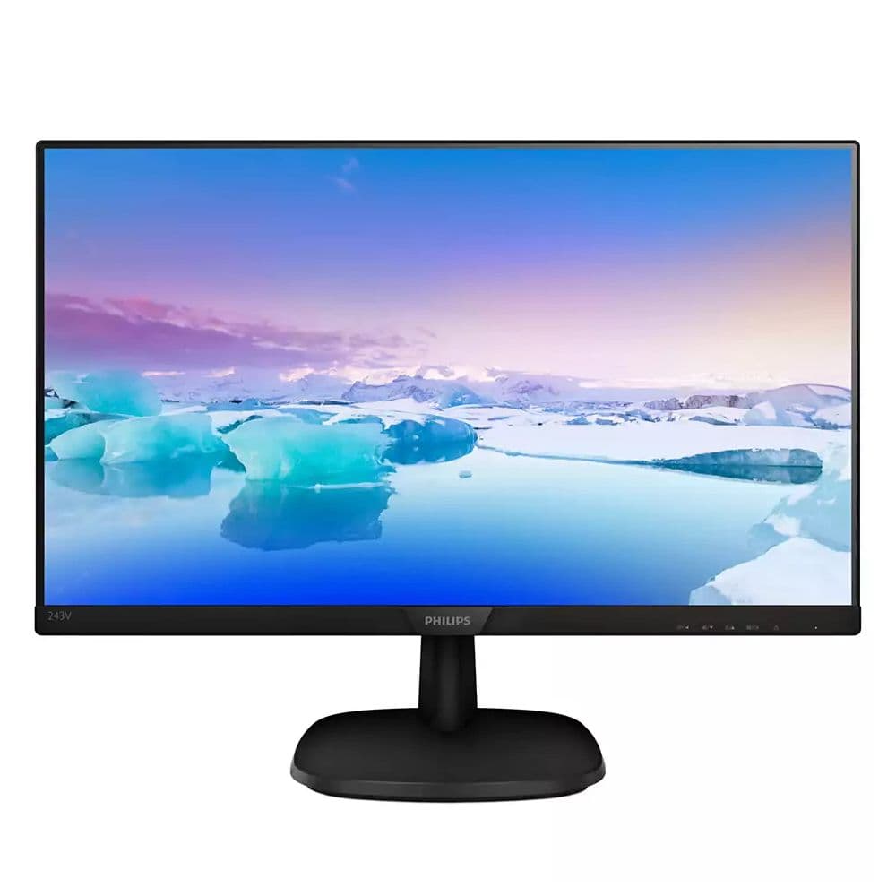 Монитор Philips 23.8" 243V7QDSB (00/01) Black (IPS, 1920x1080, D-sub+DVI+HDMI, 5 ms, 178°/178°, 250 cd/m, 10M:1)