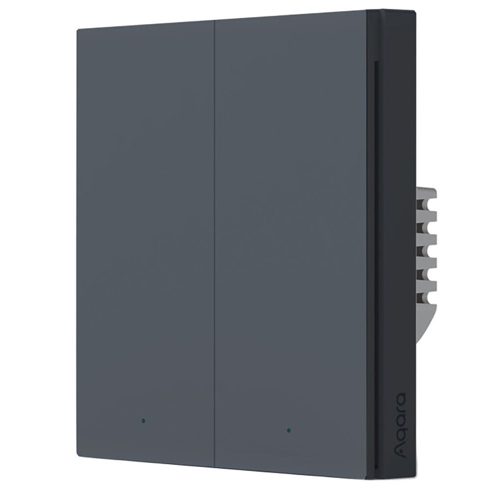 Выключатель умный двухклавишный Aqara Smart Wall Switch H1 EU (WS-EUK04 graphite)