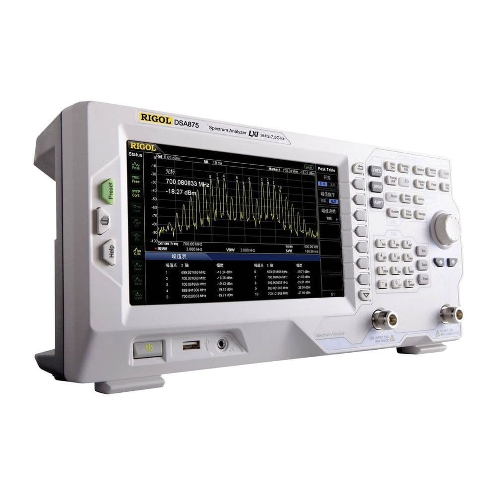 Анализатор спектра Rigol 9kHz-7.5GHz, -98dBc/Hz Phase Noise, 10Hz RBW