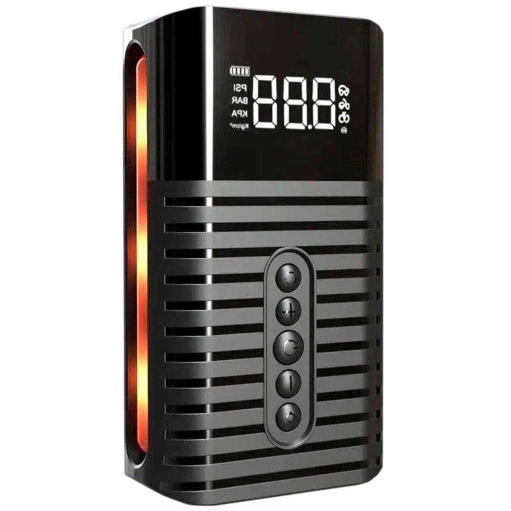 Компрессор автомобильный SmartiNext , черный SN-ND29PRO-3in1 Зарядка от USB: 5В. Регулируемый и автоматический режим установки уровня давления: Да. Производительность компрессора 38 л/мин.Тип компрессора: мембранный. Размер: 15.9х9,1х4.6 см. Вес 0.9 кг.