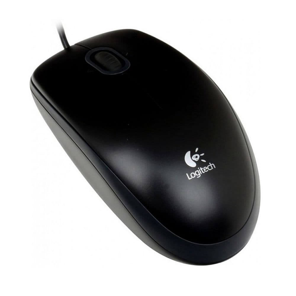 Мышь Logitech B100 Black черная, оптическая 800dpi, USB, 1.8м