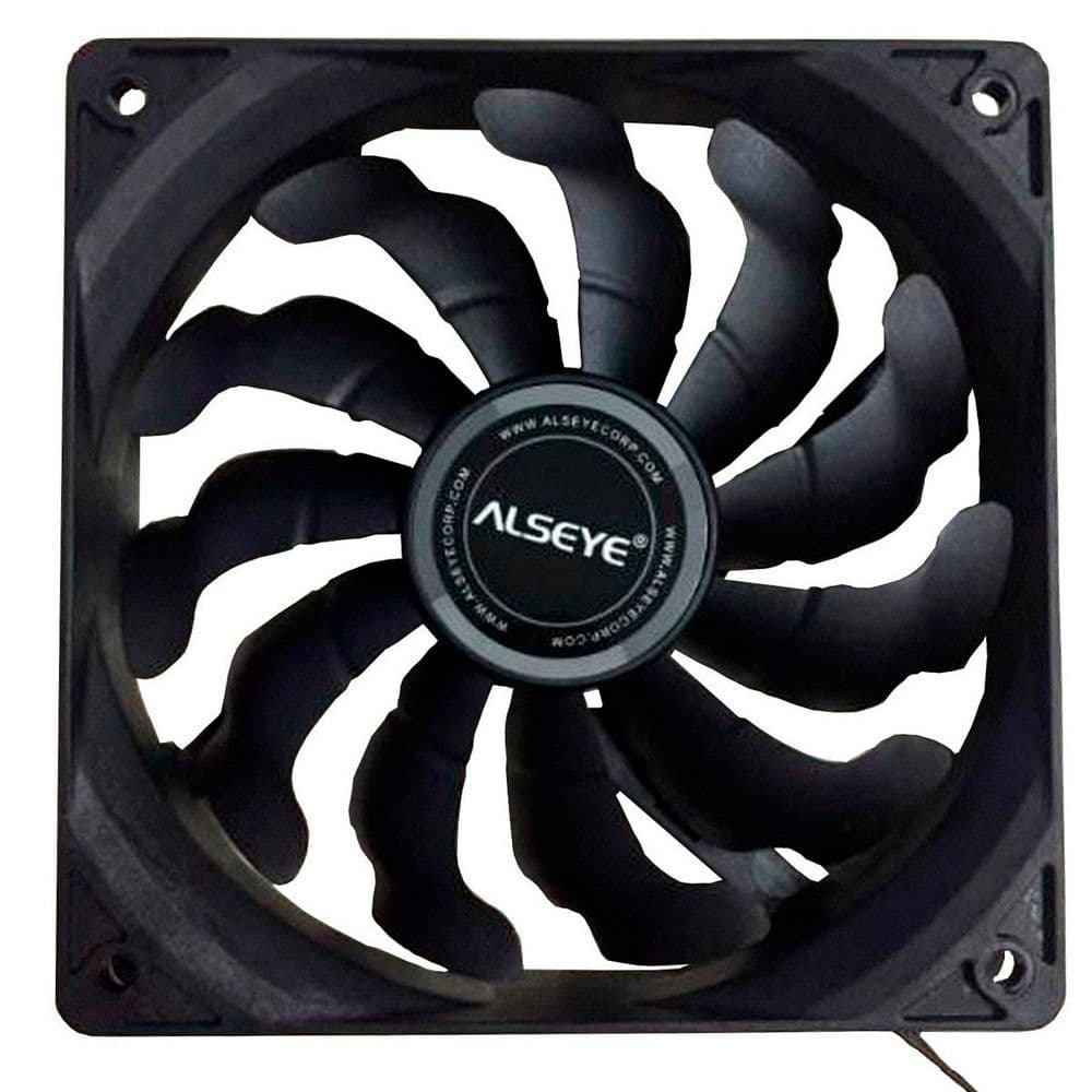 Вентилятор в корпус ALSEYE S120-F Fan Size: 120*120*30mm Voltage: 12V Current: 0.15-0.35A±10% Speed: 500 - 1700R.P.M±10% Air Flow: 20~66CFM±10% Static Pressure: 0.25-1.61mmH20±10% Bearing: FDB Lifespan: 40,000hours Noise: 13.3 - 33.8dB(A)±10% LED: None Connector: 2510 4Pin PWM,Cable Length: 300mm (Black)