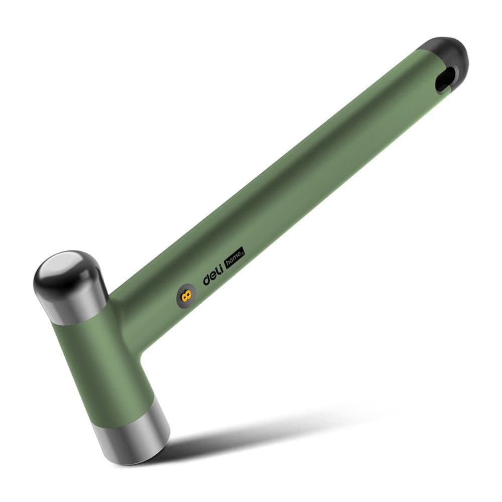 Молоток "Home Series Green" Deli HT7008L вес бойка 250гр, эксклюзивный дизайн, рукоятка из высококачественного софттач пластика