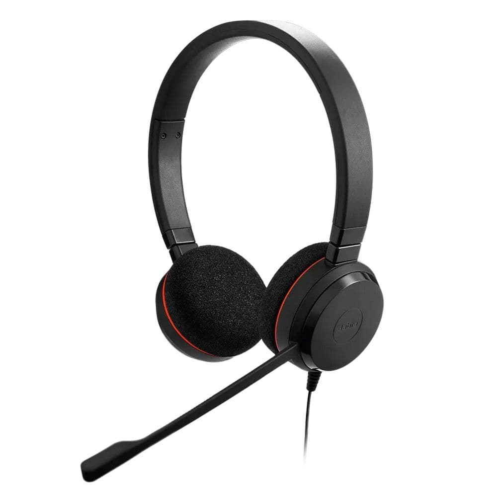 Jabra Гарнитура Evolve 20 Stereo UC, для компьютера, накладные, USB, 1.2 метра, черный.