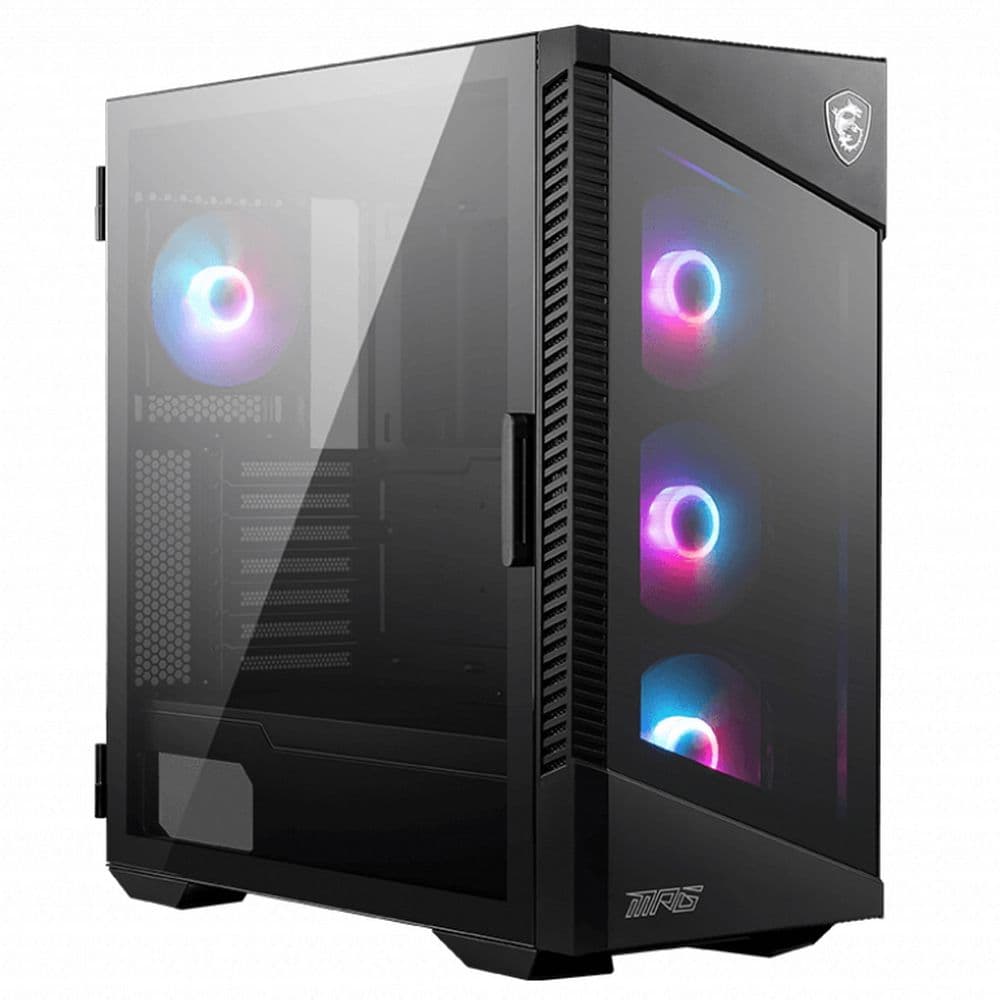 Корпус MSI MPG VELOX 100R 2xUSB 3.0, 1xType C, 4x120mm ARGB Fan, ARGB Control Board, Tempered Glass Window, Glass Front Panel, Brown Box