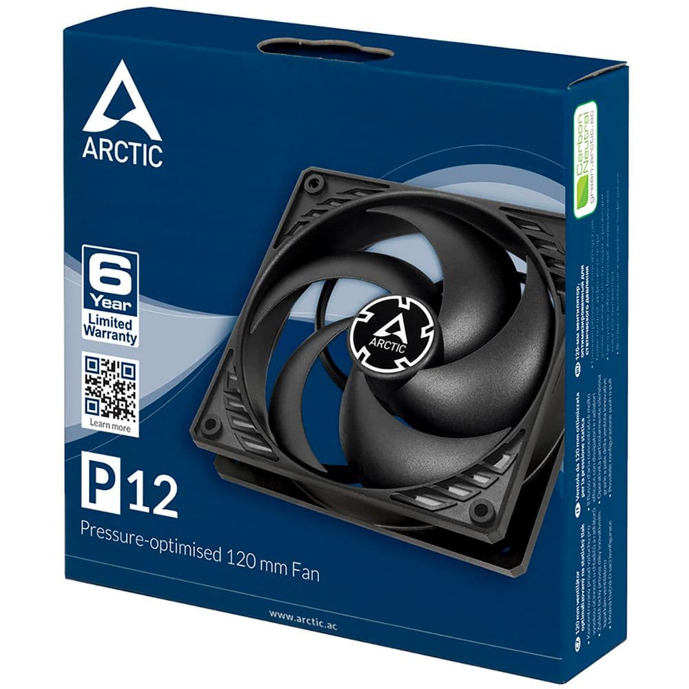Вентилятор корпусной ARCTIC Cooling P12 (black/black) - retail (ACFAN00118A) RTL