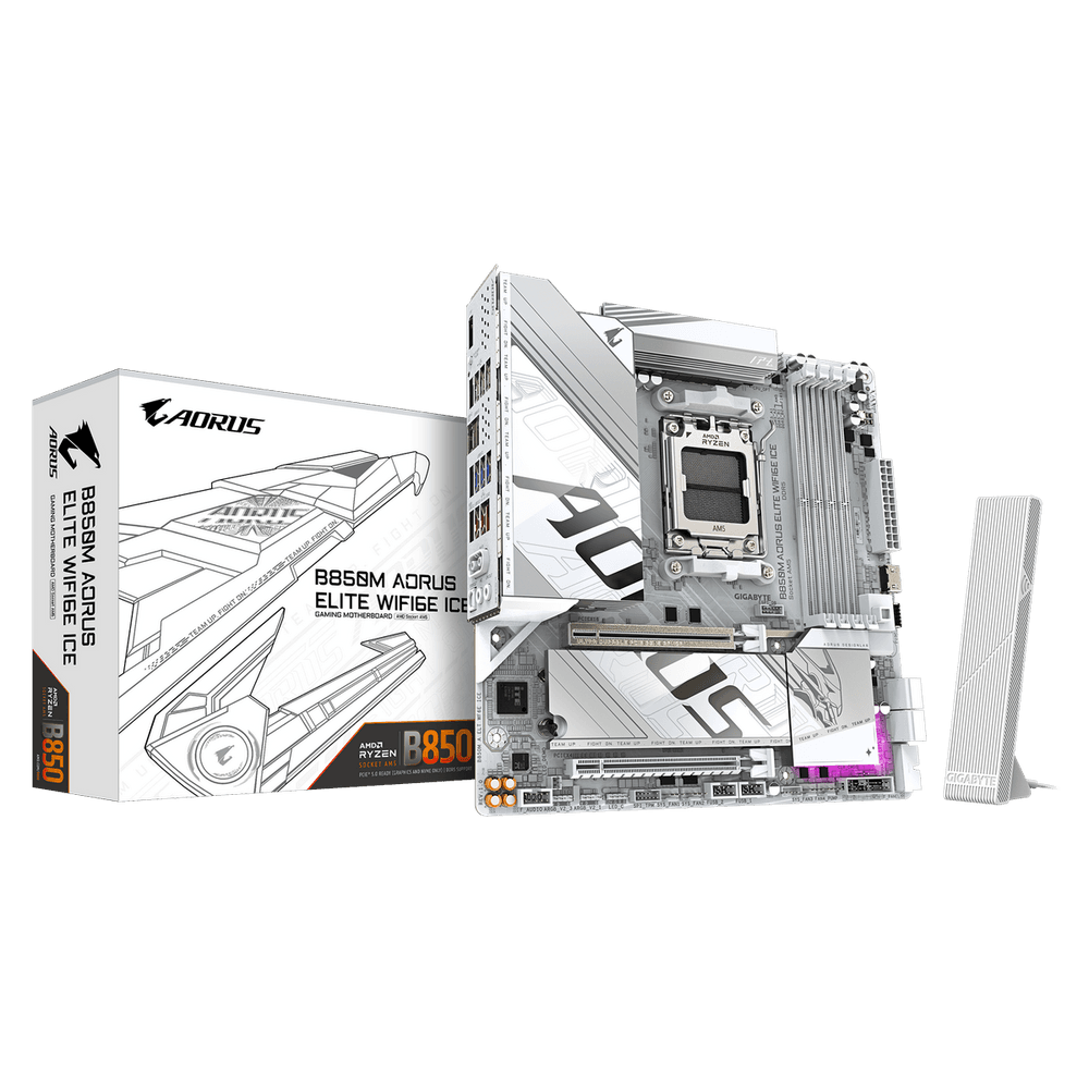 Материнская плата Gigabyte B850M AORUS ELITE WIFI6E ICE, RTL