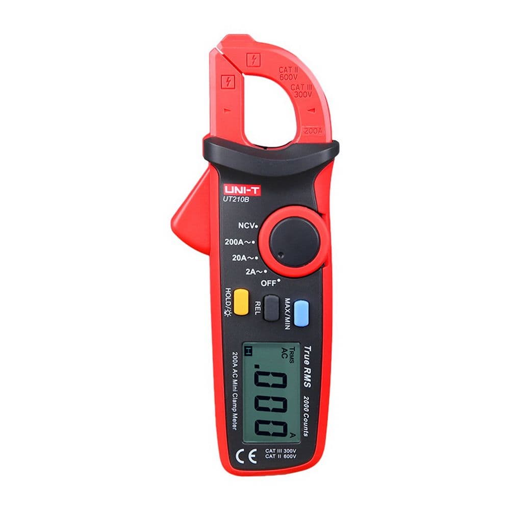 Токоизмерительные клещи UNI-T UT210B , 600В, 200А, 20МОм, True RMS, мини
