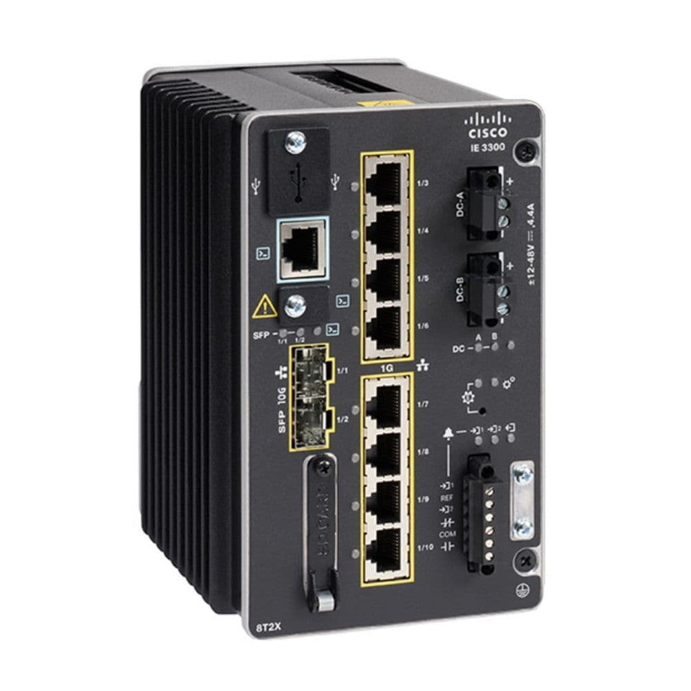Коммутатор CISCO Catalyst IE3300 with 8 GE Copper and 2 GE SFP, Modular, Network Essentials, IE-3300-8T2S-E