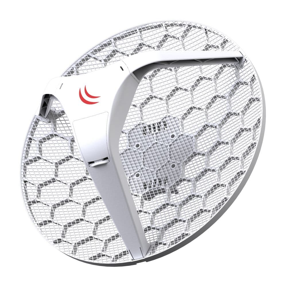 Маршрутизатор MIKROTIK RBLHG-2nD with 18dBi 2.4GHz antenna, Dual Chain 802.11bgn wireless, 650MHz CPU, 64MB RAM, 1 x LAN, POE, PSU, pole mount, RouterOS L3