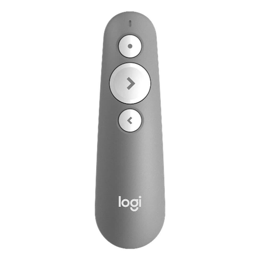 Презентер Logitech R500s Mid Grey серый, Bluetooth + 2.4 GHz, USB-ресивер , 3 программируемых кнопки, лазерная указка