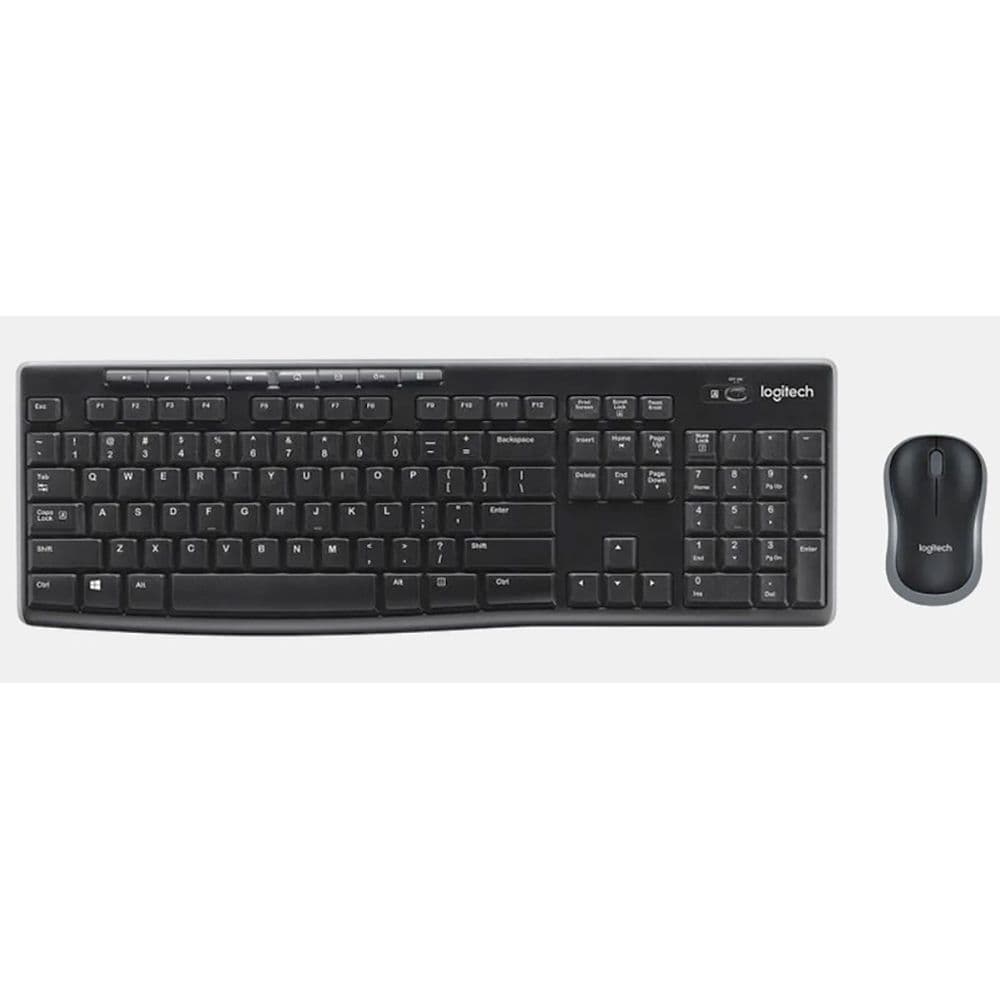 Комплект клавиатура и мышь Logitech MK270 |920-004518| клавиатура черная, 112 клавиш с защитой от воды, |920-004518| мышь черная, оптическая, 1000dpi, 3 кнопки, 2.4GHz, USB-ресивер
