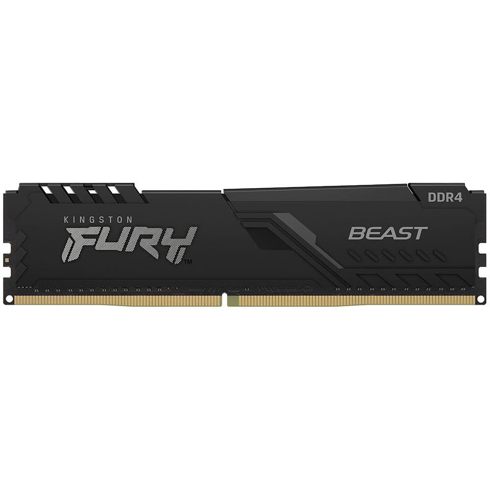 Модуль памяти Kingston FURY Beast Black Gaming Memory KF432C16BB/4 4GB DDR4 3200 DIMM Non-ECC, CL16, 1.35V, 512x8, RTL