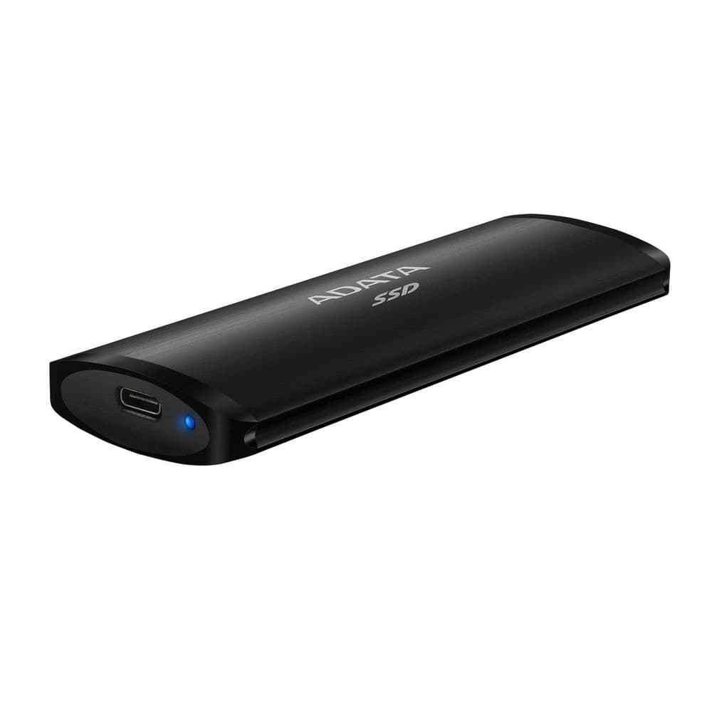 Твердотельный накопитель SSD ADATA SE760 Black External ASE760-512GU32G2-CBK1 512GB 2.8" USB 3.2 Gen 2 Type-C, 1000R, USB 3.2 Type-C to C cable,USB 3.2 Type-C to A cable, Quick Start Guide, RTL (772721)