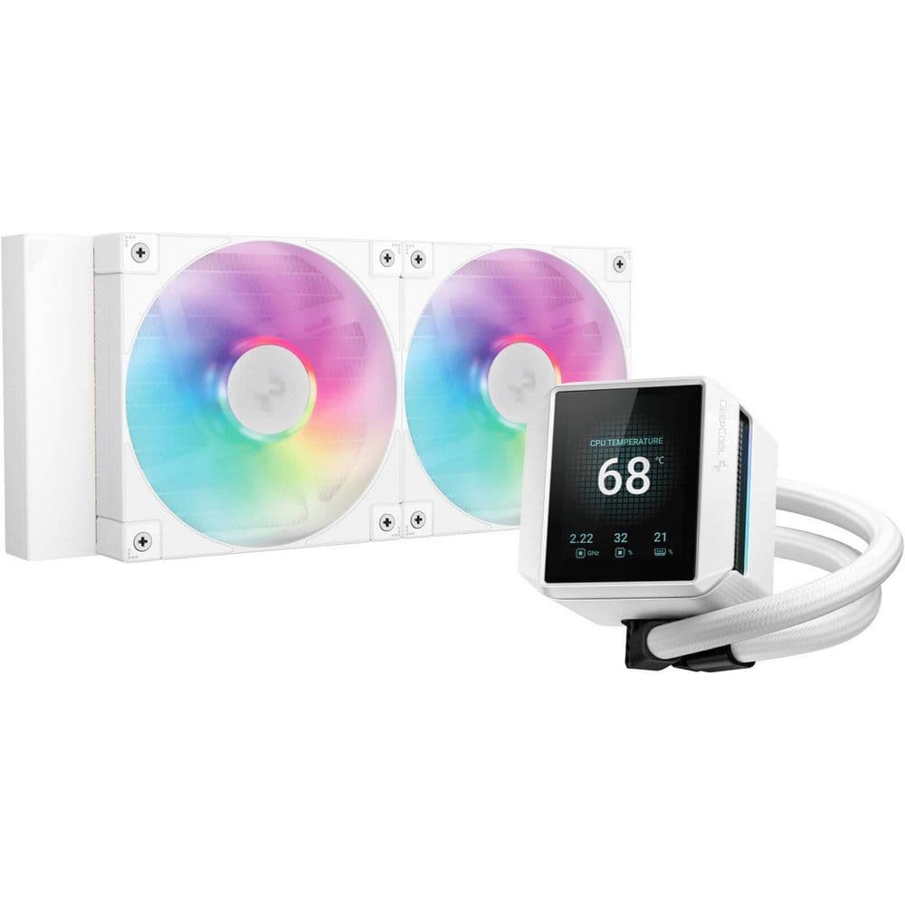 R-LX240-WHDSNMCP-G-1 - Система жидкостного охлаждения для процессора DeepCool Mystique 240 WH ARGB (R-LX240-WHDSNMCP-G-1)