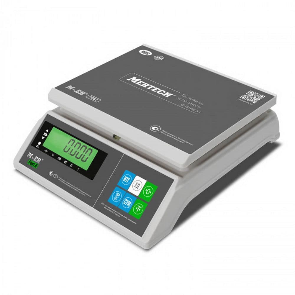 Фасовочные настольные весы M-ER 326AFU-15.1 LCD белые, 15кг.