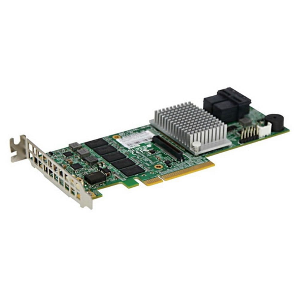 Контроллер SuperMicro AOC-S3108L-H8IR LSISAS3108 PCI-E3.0x8 2xMini-SAS HD SFF8643(x4) 12 Gb/s 2GB 1866MHz DDR3 SDRAM