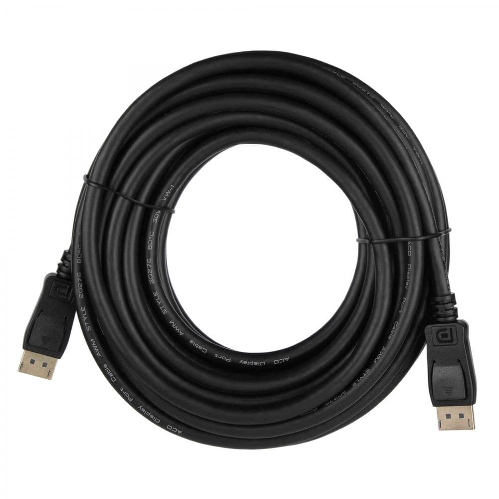 Кабель ACD-DDPM4-10M |ACD-DDPM4-10M| DisplayPort 1.4, Golden Plated, 20m/20m, Черный, 10м