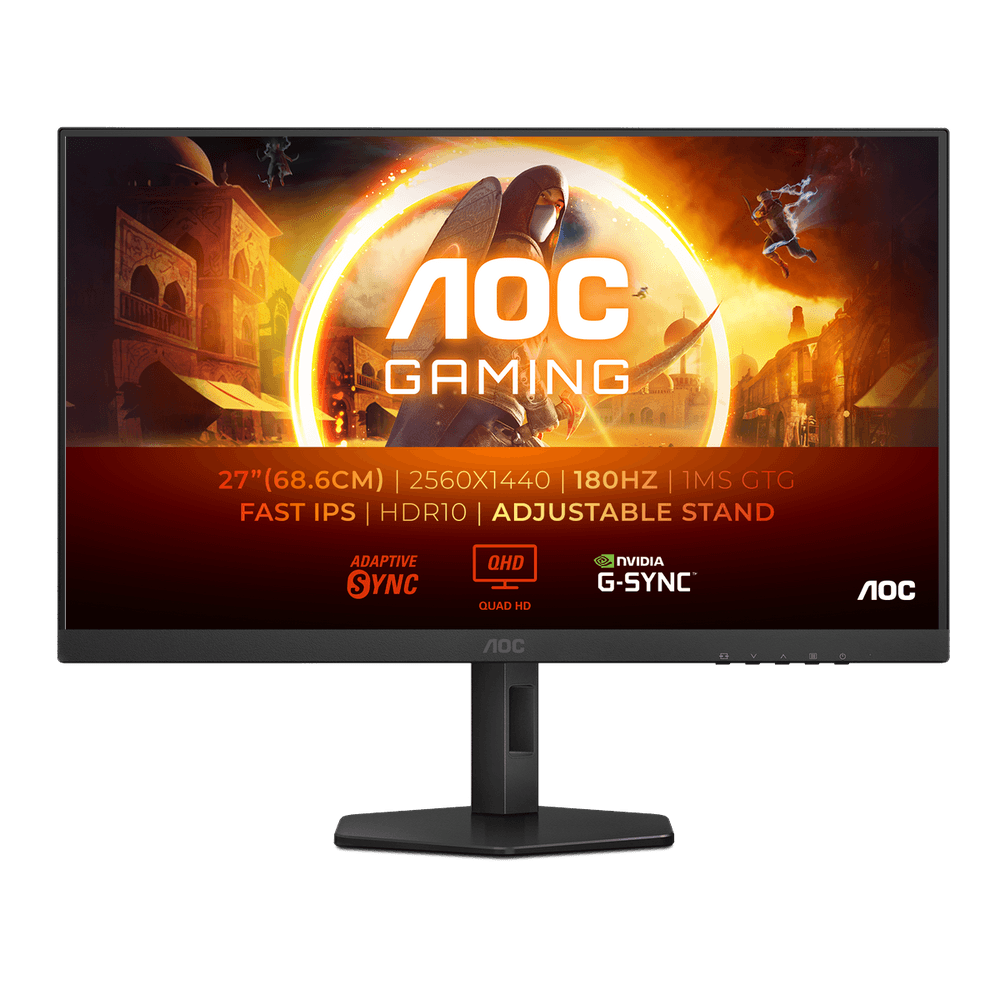 Q27G4XF - Монитор Игровой 27" AOC Q27G4XF/01/00 IPS 2560x1440 180Hz 1ms 300cd/m 1000:1 2xHDMI 1xDP Black
